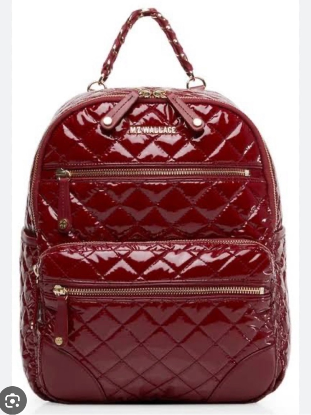 MZ Wallace Small Crosby Lacquer Quilted Backpack